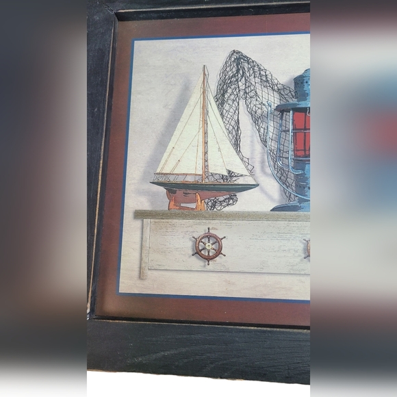 Framed Nautical Art Print Sailboat - Picture 13 of 16